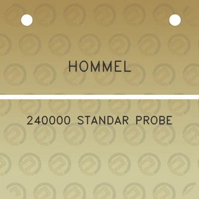 hommel-240000-standar-probe