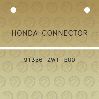 honda-connector-91356-zw1-b00