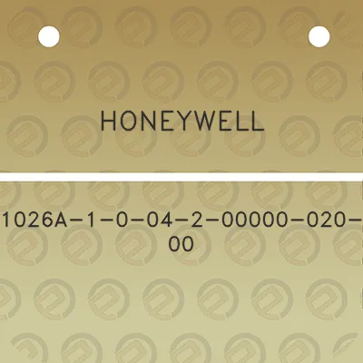 honeywell-1026a-1-0-04-2-00000-020-00