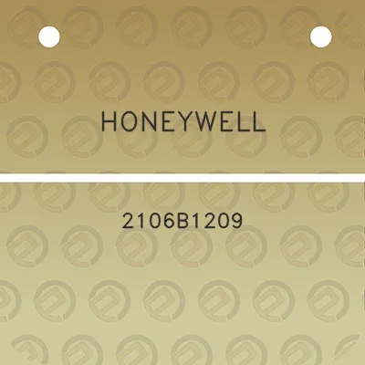 honeywell-2106b1209