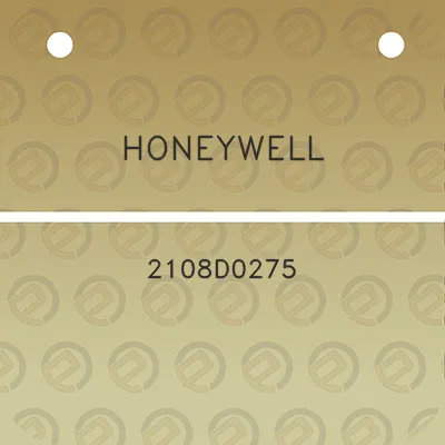 honeywell-2108d0275