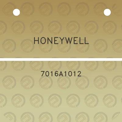 honeywell-7016a1012