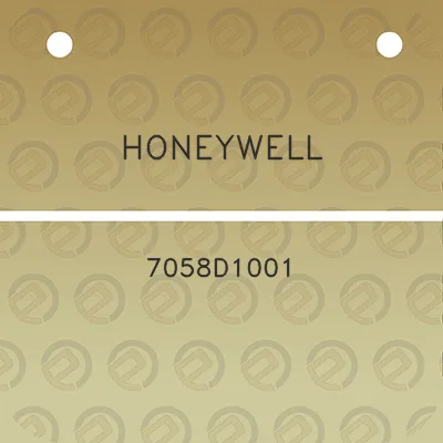 honeywell-7058d1001