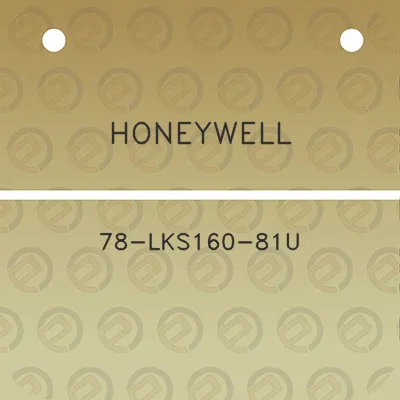 honeywell-78-lks160-81u