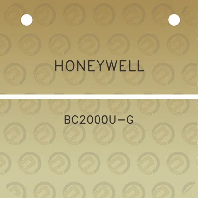 honeywell-bc2000u-g