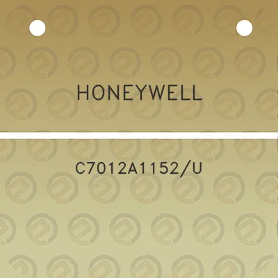 honeywell-c7012a1152u