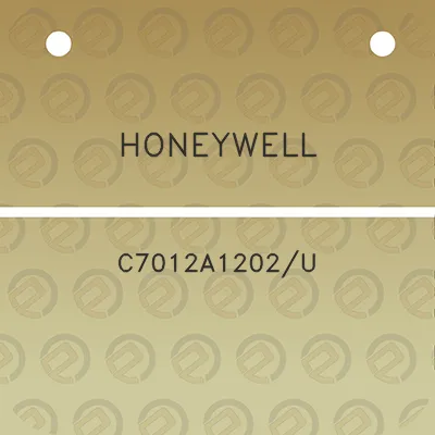 honeywell-c7012a1202u