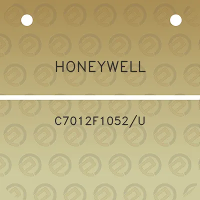 honeywell-c7012f1052u