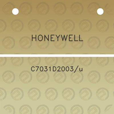 honeywell-c7031d2003u