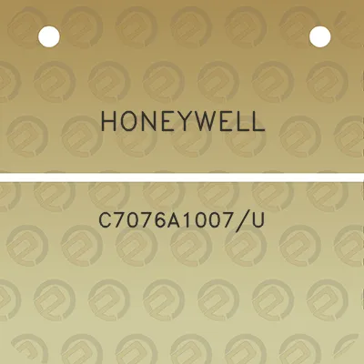 honeywell-c7076a1007u