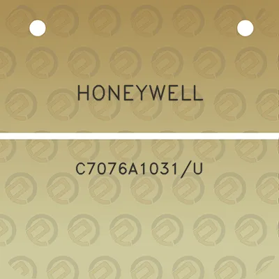 honeywell-c7076a1031u