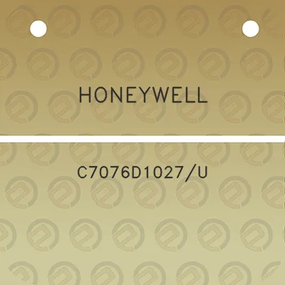 honeywell-c7076d1027u