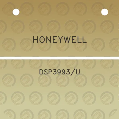 honeywell-dsp3993u