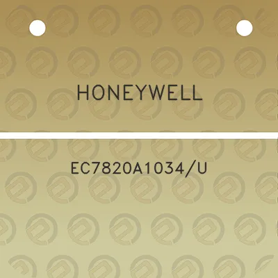 honeywell-ec7820a1034u