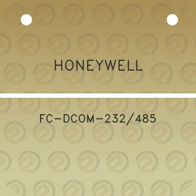 honeywell-fc-dcom-232485