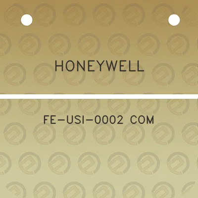 honeywell-fe-usi-0002-com