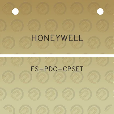 honeywell-fs-pdc-cpset