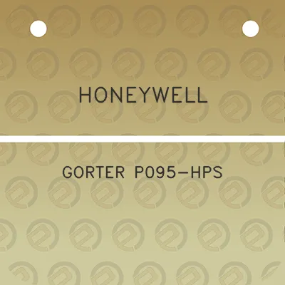 honeywell-gorter-p095-hps