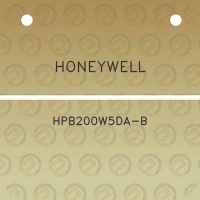 honeywell-hpb200w5da-b