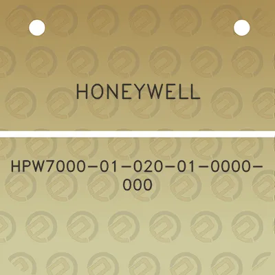 honeywell-hpw7000-01-020-01-0000-000