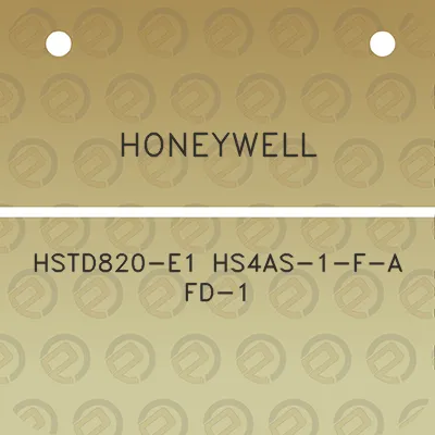 honeywell-hstd820-e1-hs4as-1-f-a-fd-1