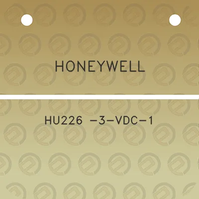 honeywell-hu226-3-vdc-1