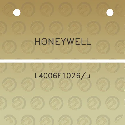 honeywell-l4006e1026u