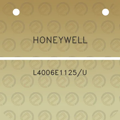 honeywell-l4006e1125u