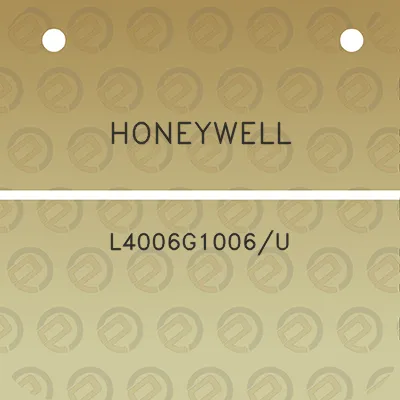 honeywell-l4006g1006u