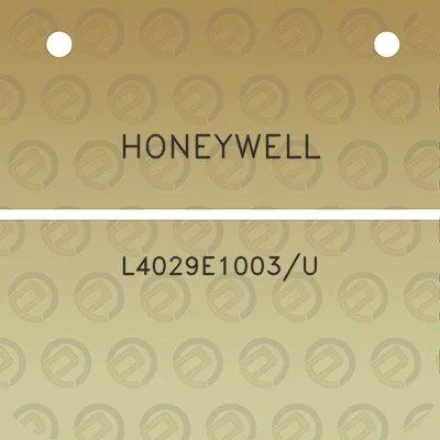 honeywell-l4029e1003u