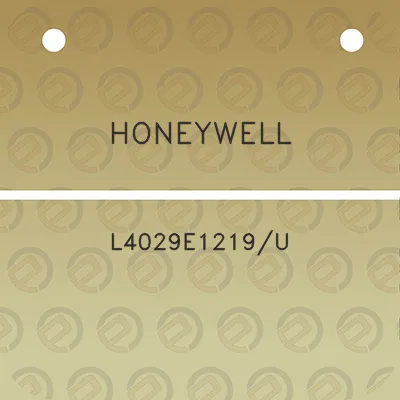 honeywell-l4029e1219u