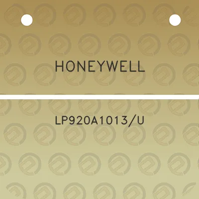 honeywell-lp920a1013u