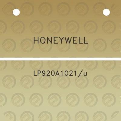 honeywell-lp920a1021u