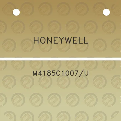 honeywell-m4185c1007u