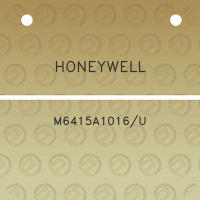 honeywell-m6415a1016u