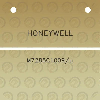 honeywell-m7285c1009u