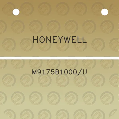 honeywell-m9175b1000u