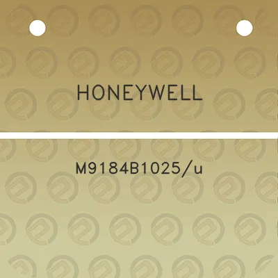 honeywell-m9184b1025u