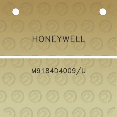 honeywell-m9184d4009u