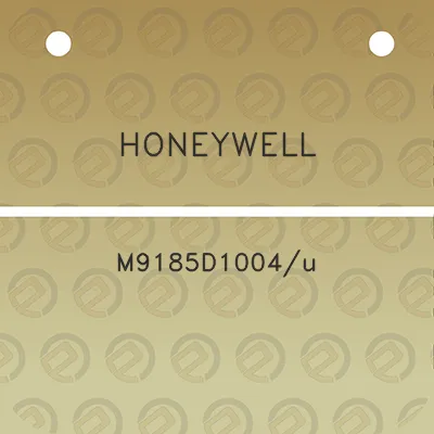 honeywell-m9185d1004u