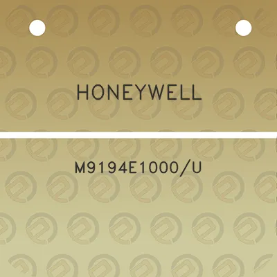 honeywell-m9194e1000u