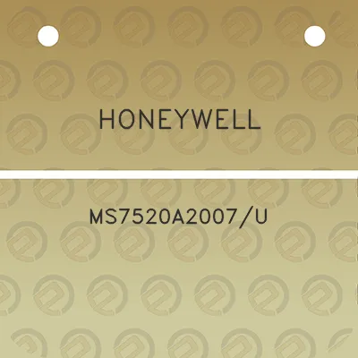 honeywell-ms7520a2007u