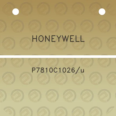 honeywell-p7810c1026u