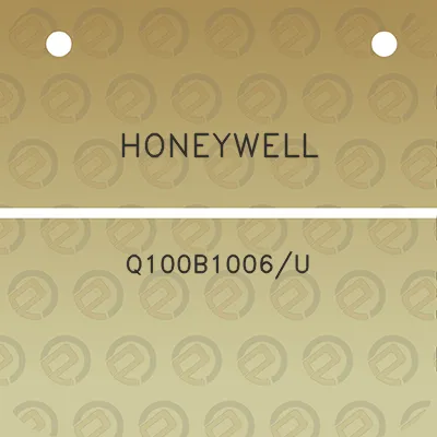 honeywell-q100b1006u