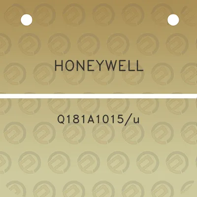 honeywell-q181a1015u