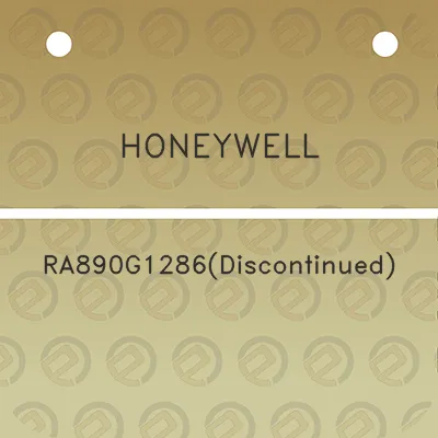 honeywell-ra890g1286discontinued