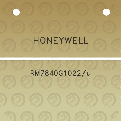 honeywell-rm7840g1022u