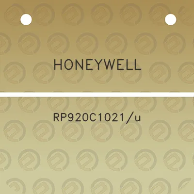 honeywell-rp920c1021u