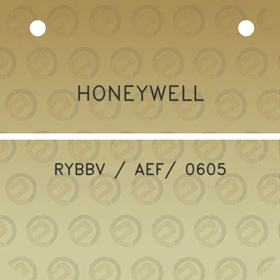 honeywell-rybbv-aef-0605