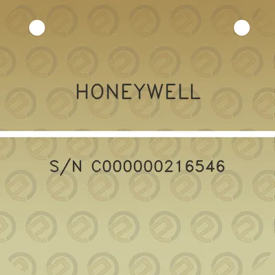 honeywell-sn-c000000216546